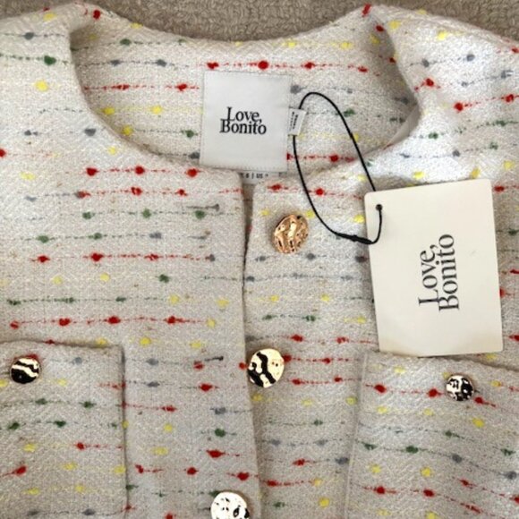 Love Bonito Monroe Tweed Crop Jacket - Picture 6 of 8